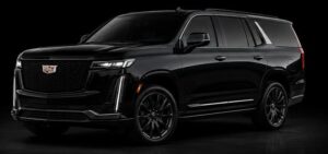 Black Cadillac Escalade full-size luxury SUV