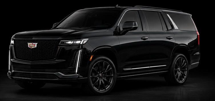 Black Cadillac Escalade full-size luxury SUV