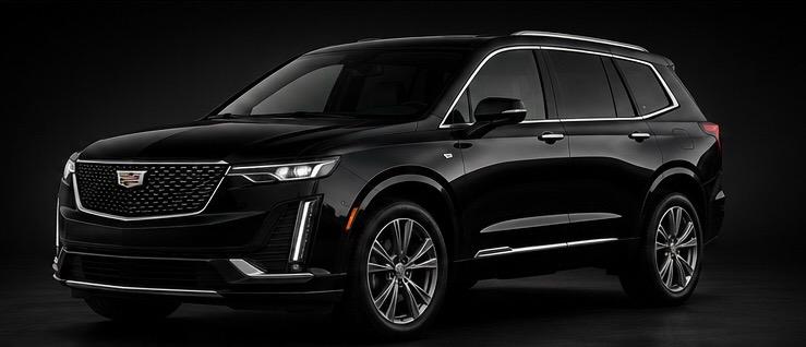 Black Cadillac XT6 luxury SUV